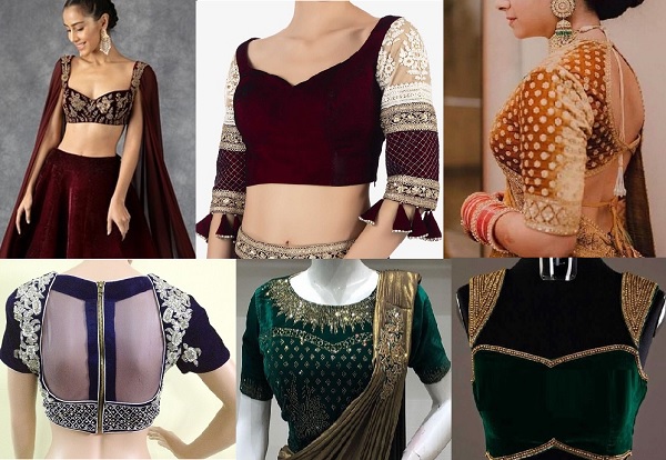 Beautiful net blouse designs for sarees - South India Fashion