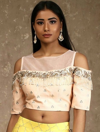 Bollywood Inspired cold shoulder blouse pattern