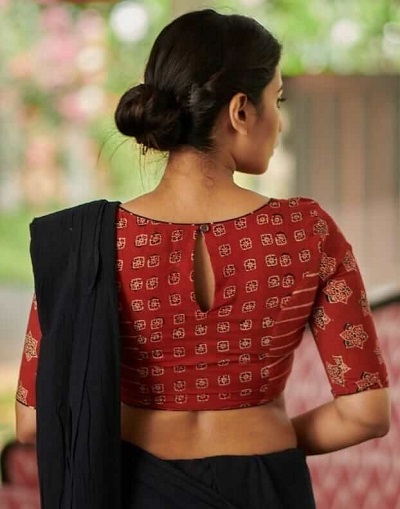 Everyday use cotton saree blouse design