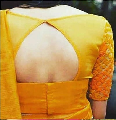 Petal cut back blouse pattern