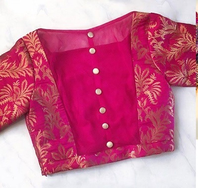 Stylish hot pink silk design