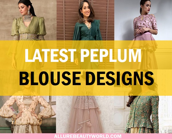 latest peplum blouse designs for sarees