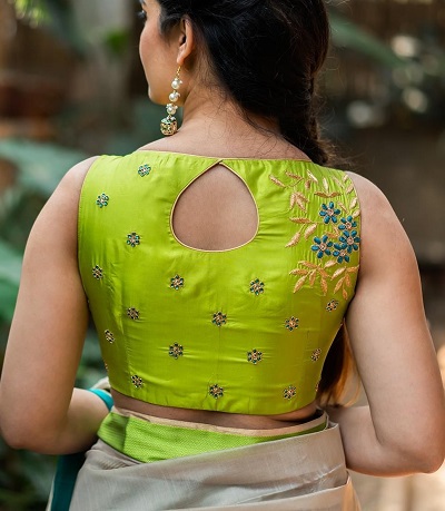 Neon green Silk blouse