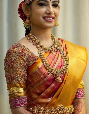 Bridal Silk pattu saree blouse design
