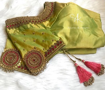 Designer Sleeves Silk Saree Blouse