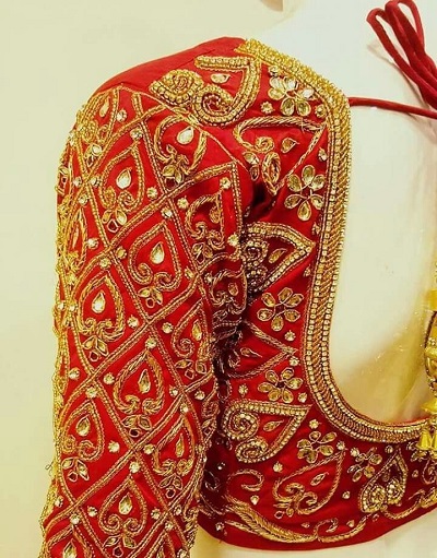 Kundan Work Dori Blouse Pattern