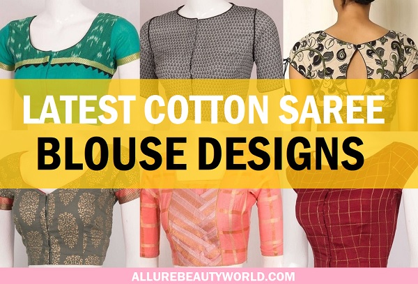 latest cotton saree blouse designs