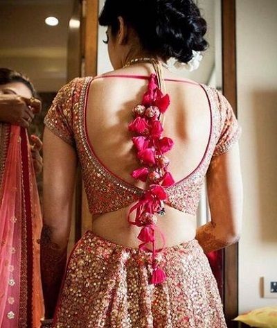 Bridal Silk Back Blouse Design