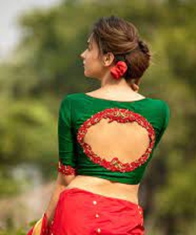 Cotton Silk Blouse With Bead Work