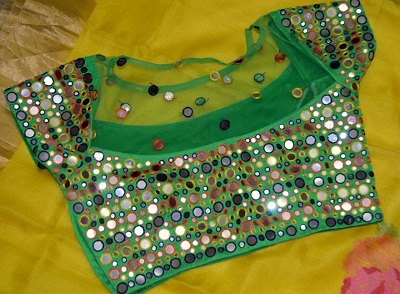Georgette Patchwork Multicolored Kutch Blouse