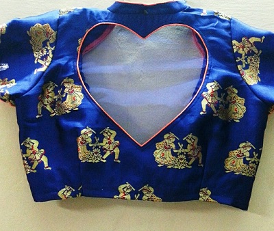 Heart Shape Back Blouse Neck Pattern