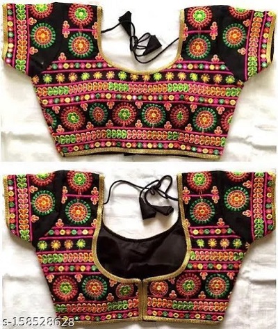 Mirror Work Rajasthani Kutch Embroidery Blouse Design