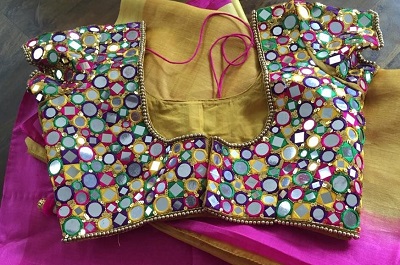 Multi Colored Mirror Rajasthani Blouse