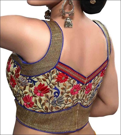 Pattu Silk Saree With Border Blouse Design