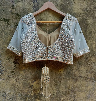 White Mirror and Pearl Blouse