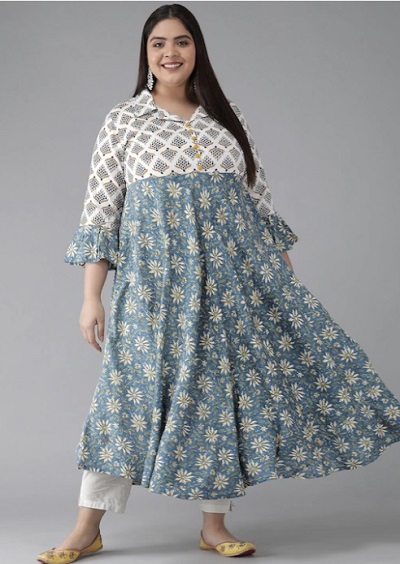 Latest 40 Types of Cotton Kurtis For Fat Ladies (2022)