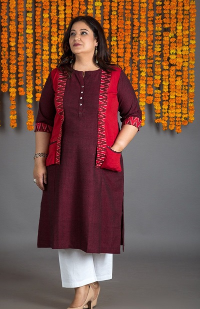 Jacket Pattern Cotton Kurta Design