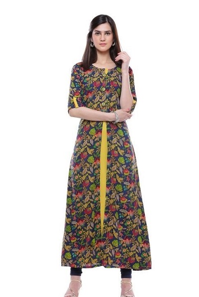 Layered Panel Cotton Chiffon Kurti