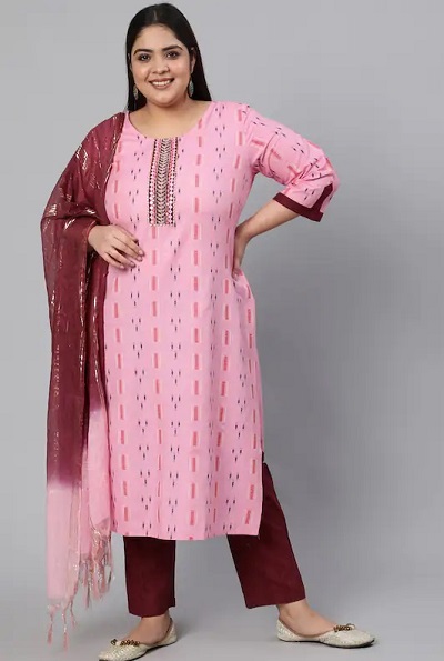 Mirror Work Festive Cotton Kurta