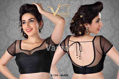 Net Fabric Stylish Blouse Design