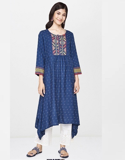 Shape Pattern Cotton Kurti