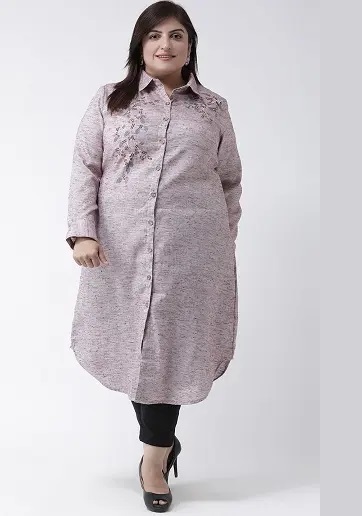 Shirt Like Plus Size Cotton Kurta