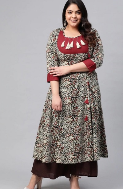 Latest 40 Types of Cotton Kurtis For Fat Ladies (2022)