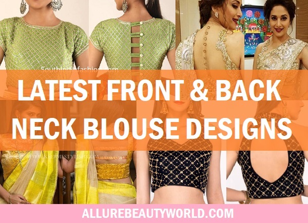 latest front and back neck blouse designs