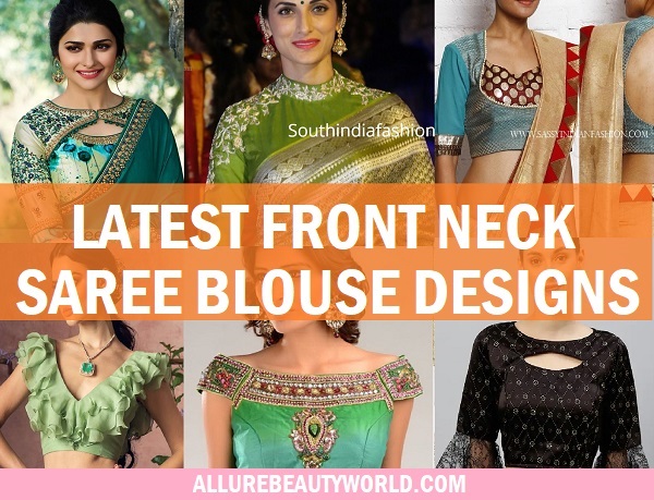 latest front neck blouse design