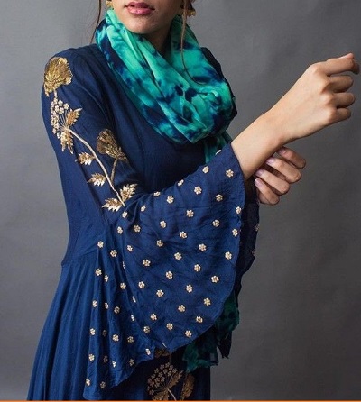 Bell Sleeves Kurti Design