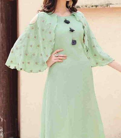 Cape and Cold Shoulder Kurti Sleeves