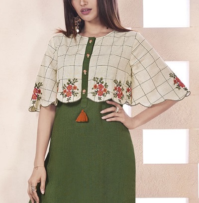 Cape Style Kurti Sleeves