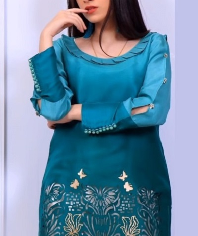 Designer Cough And Slit Kurti Pattern