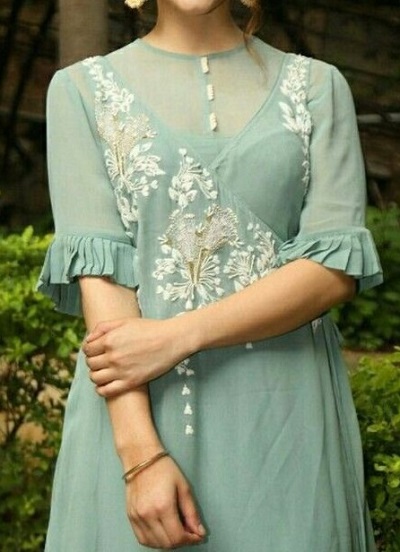 Pleated Short Kurti Sleeves