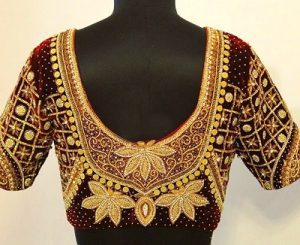 Beaded Velvet Bridal Blouse