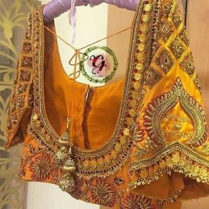 Mesmerizing Yellow Designer Blouse